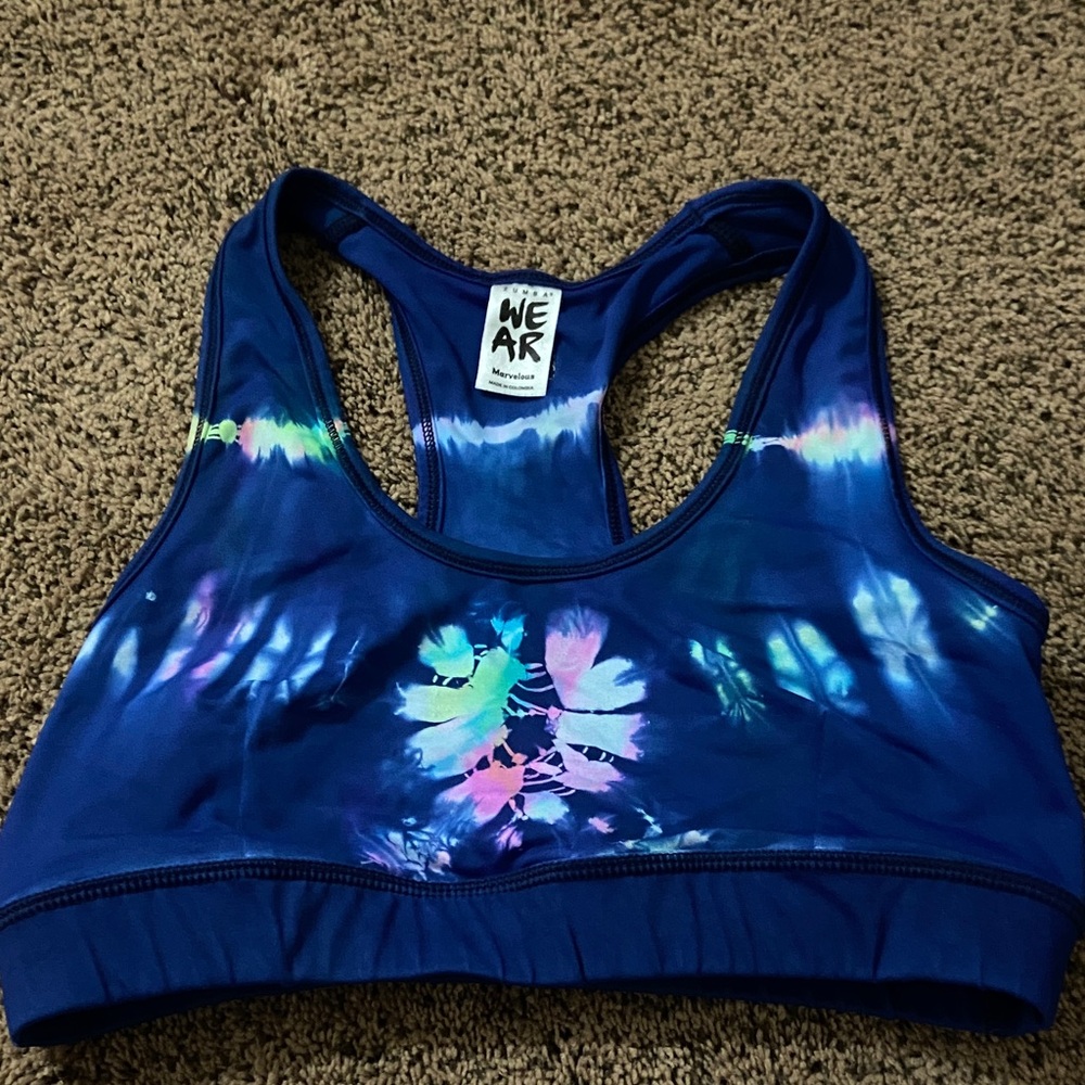 Colorful Zumba Tie-Dye Sports Bra